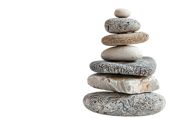 Balanced stones representing stability